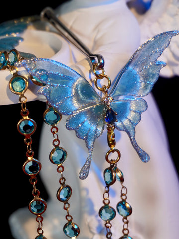 REVERIEE Butterfly Nipple Clamps Blue