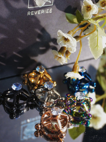 Stainless Steel Nipple Cage Clamps with Gemstone • Adjustable Pressure