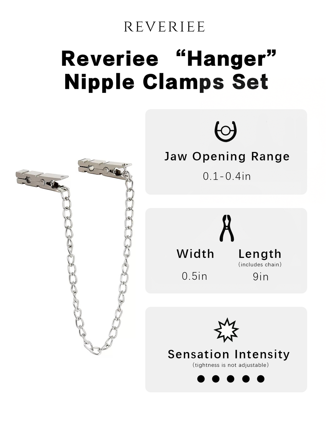 "Hanger" Nipple Clamps & Chain