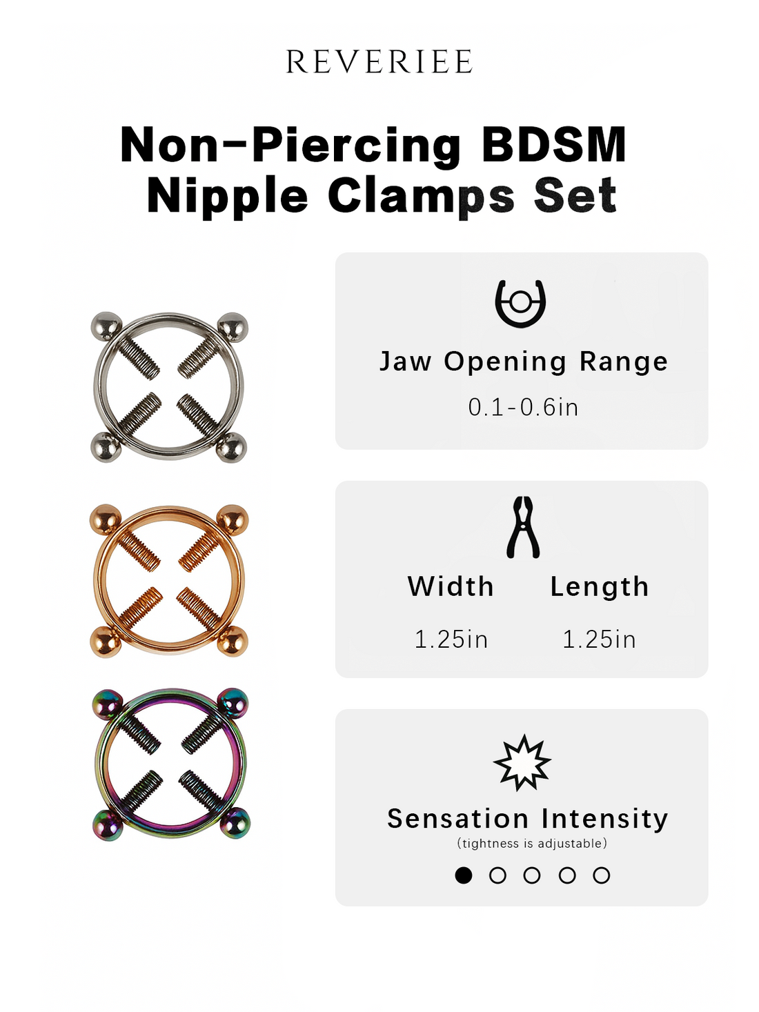 Basic 4-Screw Adjustable Nipple Clamps