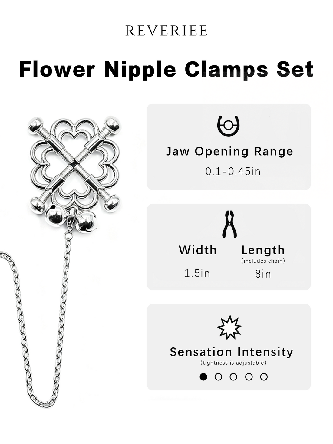 Flower Bell Nipple Clamps & Chain