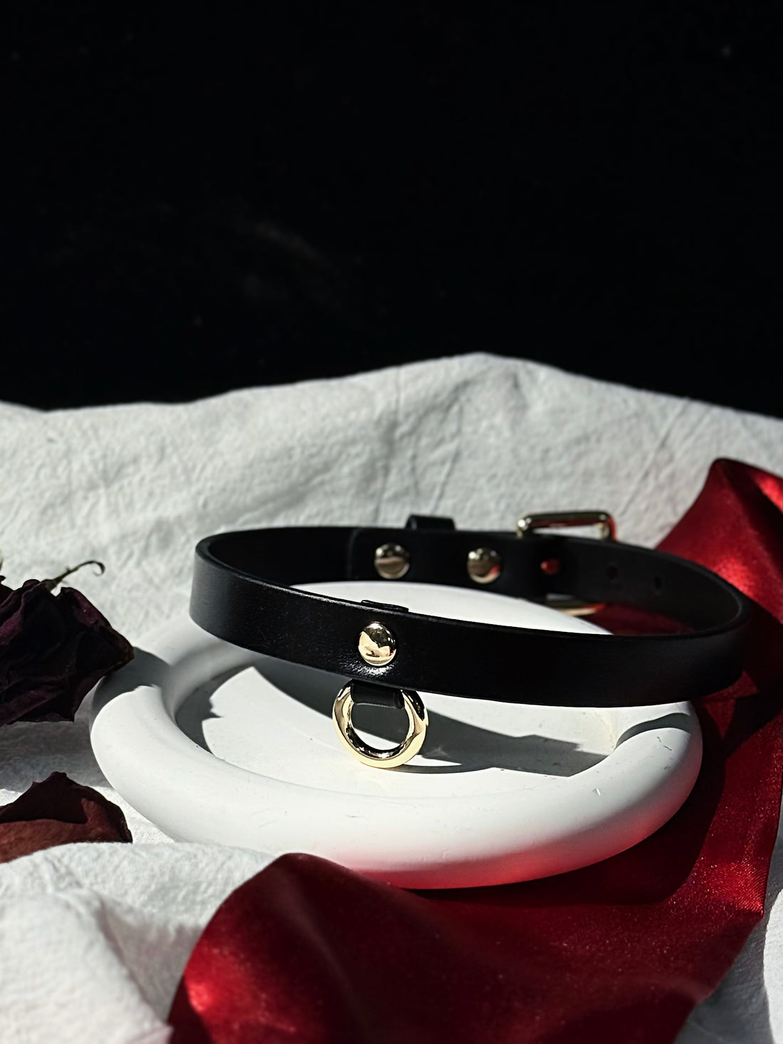 Dangle O-Ring Collar - Gold Slim