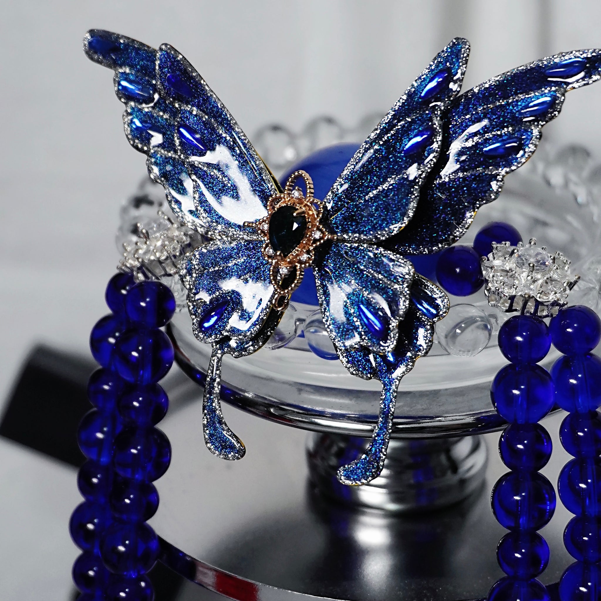 REVERIEE Butterfly Ball Gag Blue